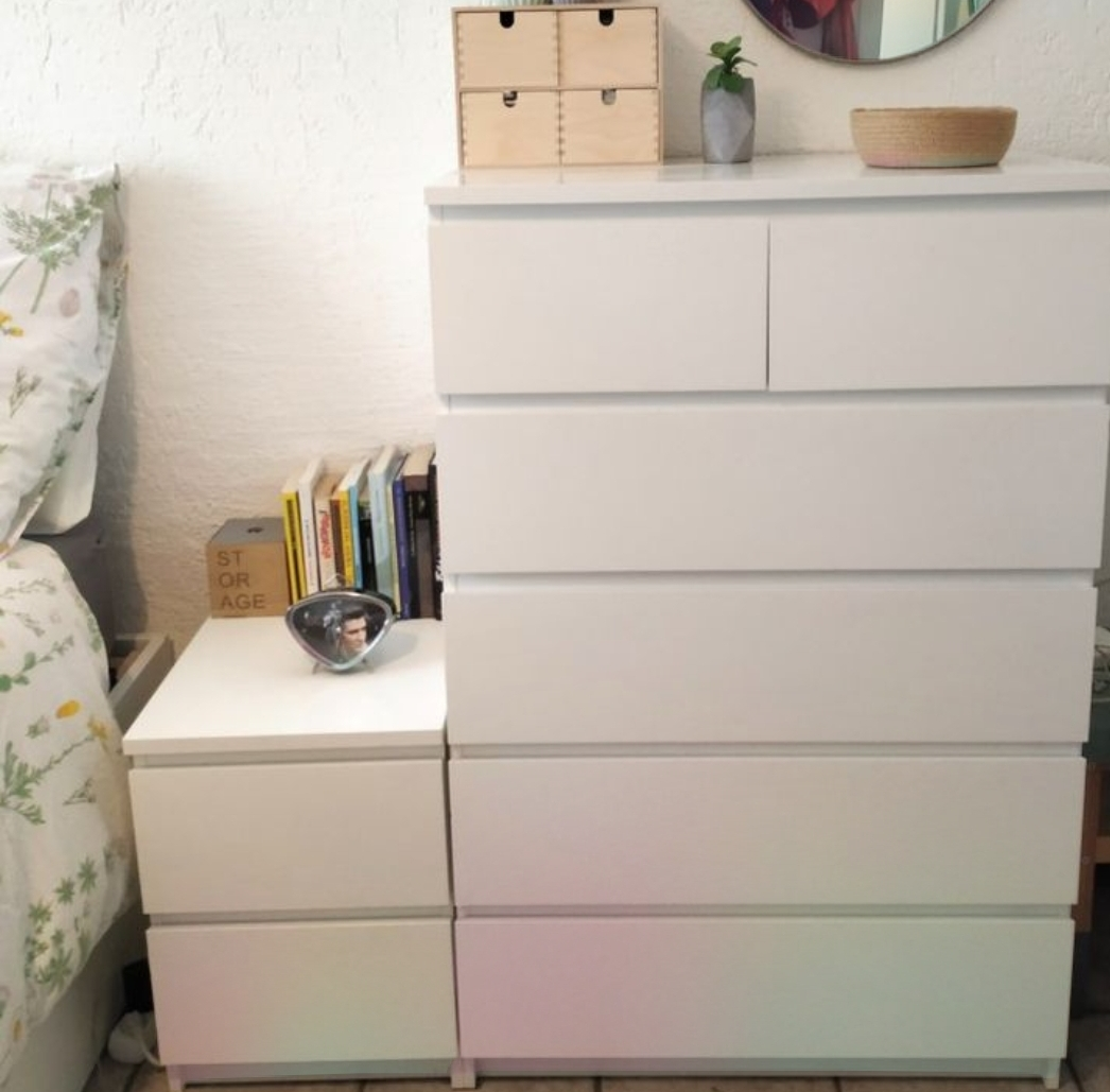 ikea malm dresser and nightstand