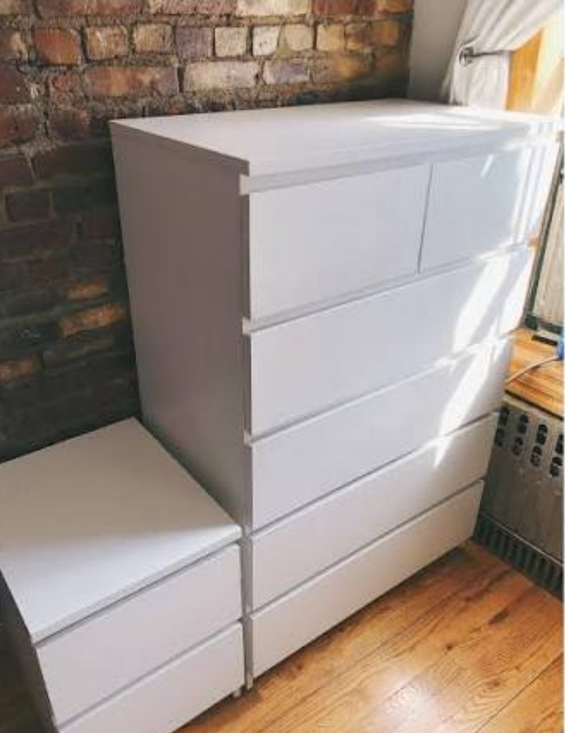 ikea malm dresser and nightstand - photo 4