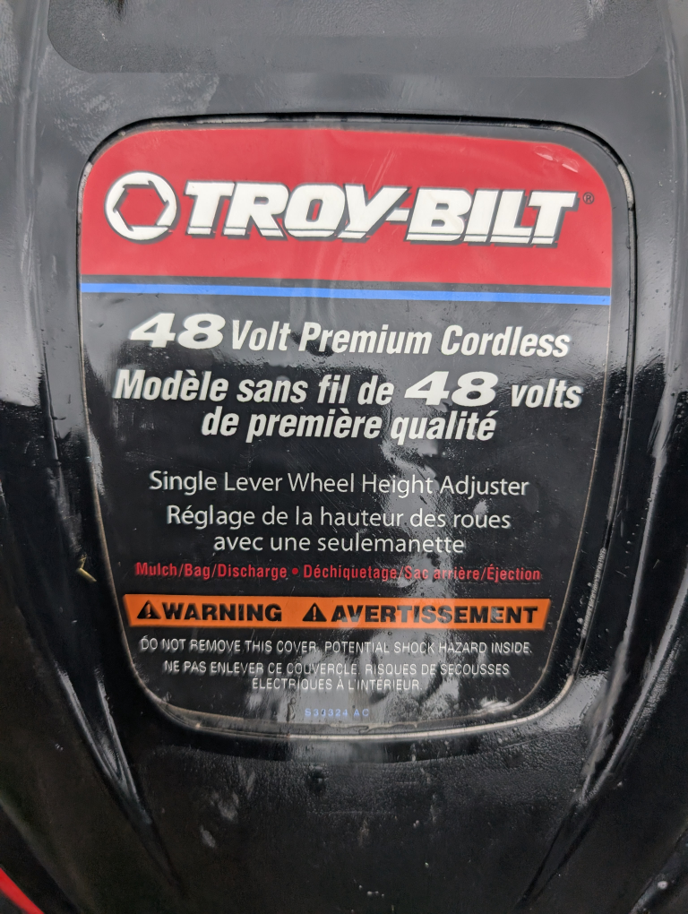 48 volt 21 inch cordless mulching mower+12Vbattery charger - photo 2