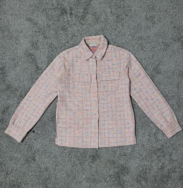 Pink Tweed Button-Up Jacket - photo 4