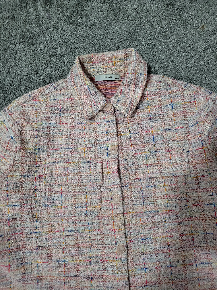 Pink Tweed Button-Up Jacket - photo 2