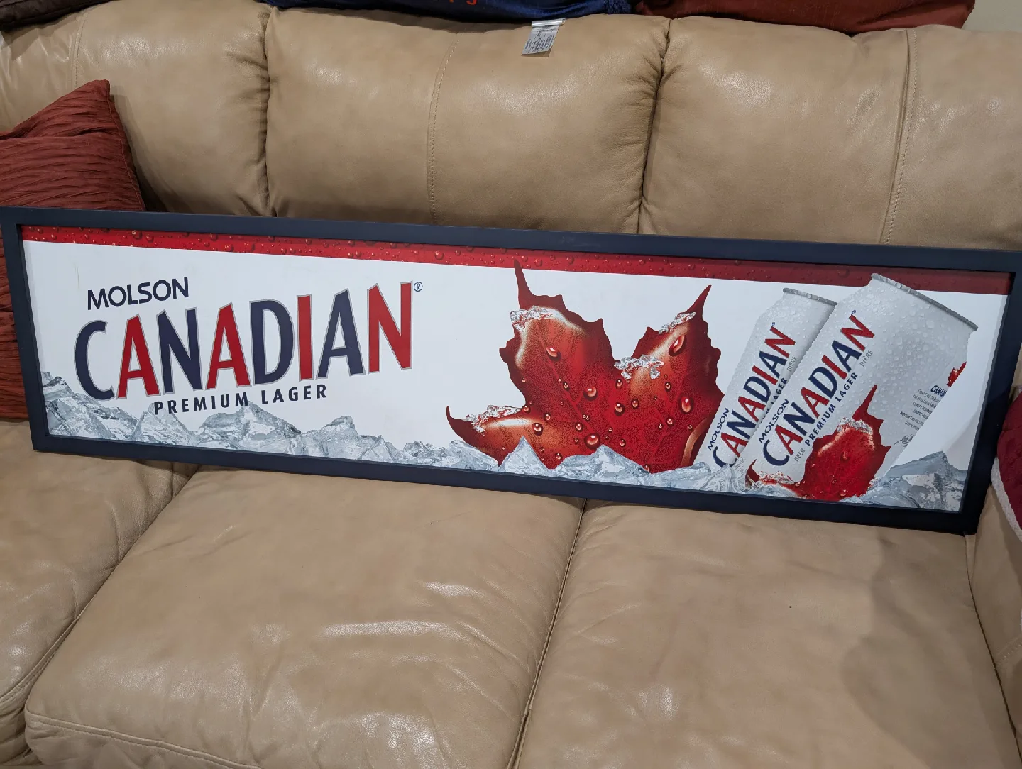 Molson Canadian Premium Lager Framed Sign thumbnail