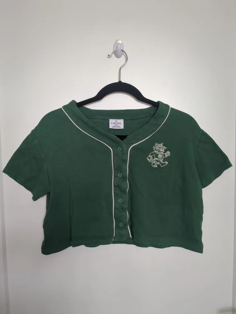 Empyre Baseball Style Green Crop Top image indicator(2)