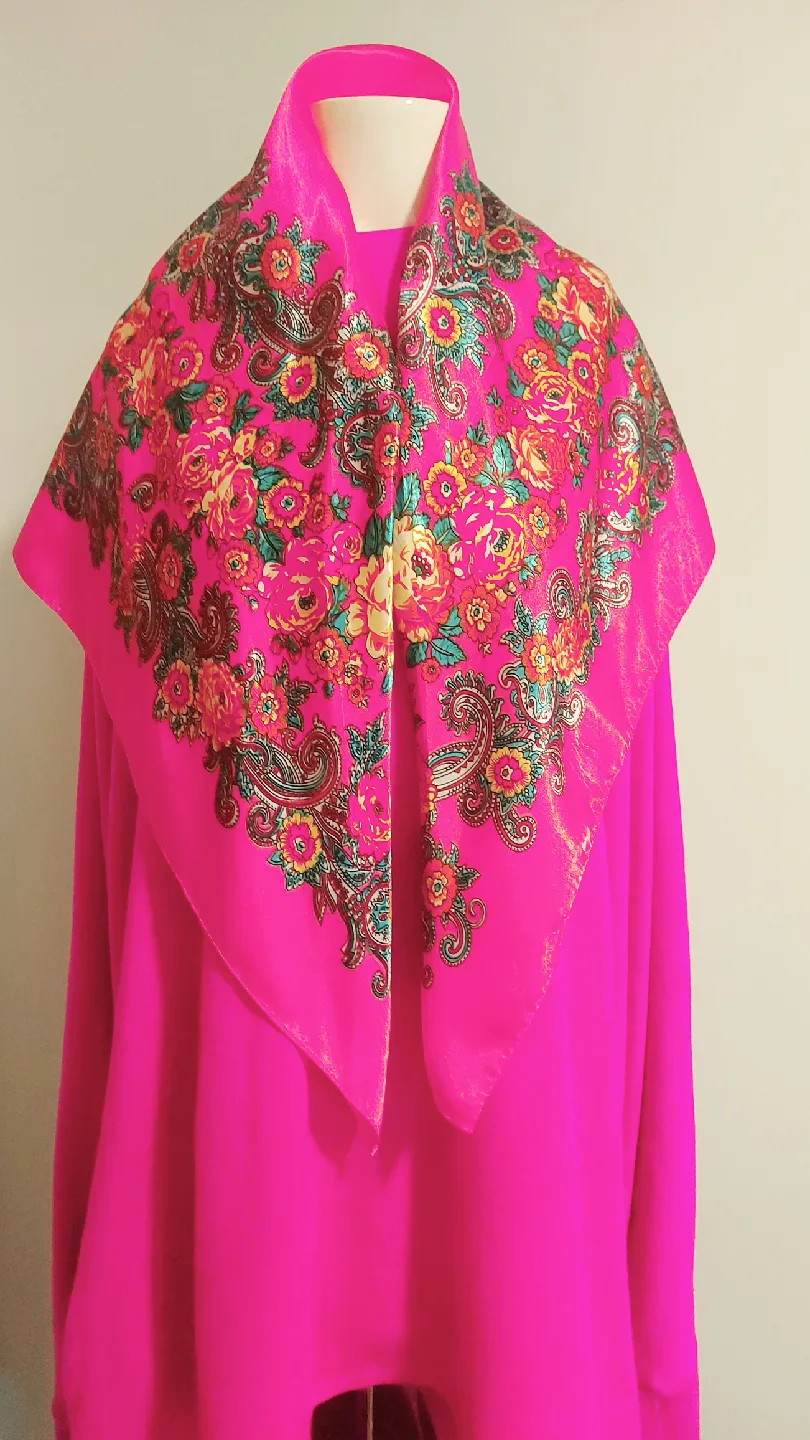 Vintage Floral Silk Scarf image indicator(2)