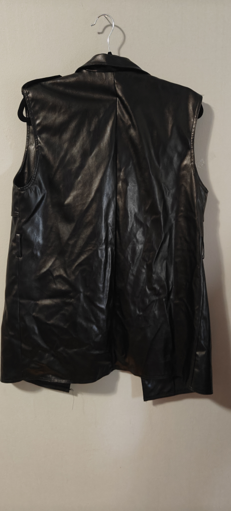 Black Faux Leather Vest - photo 2