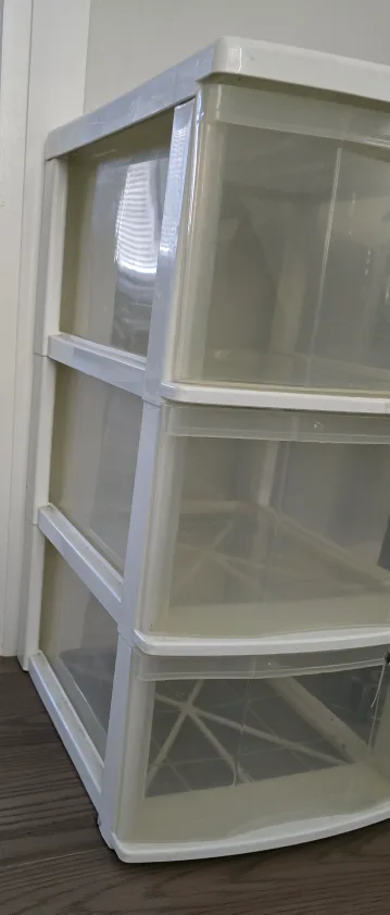 White 3-Drawer Plastic Storage Unit thumbnail