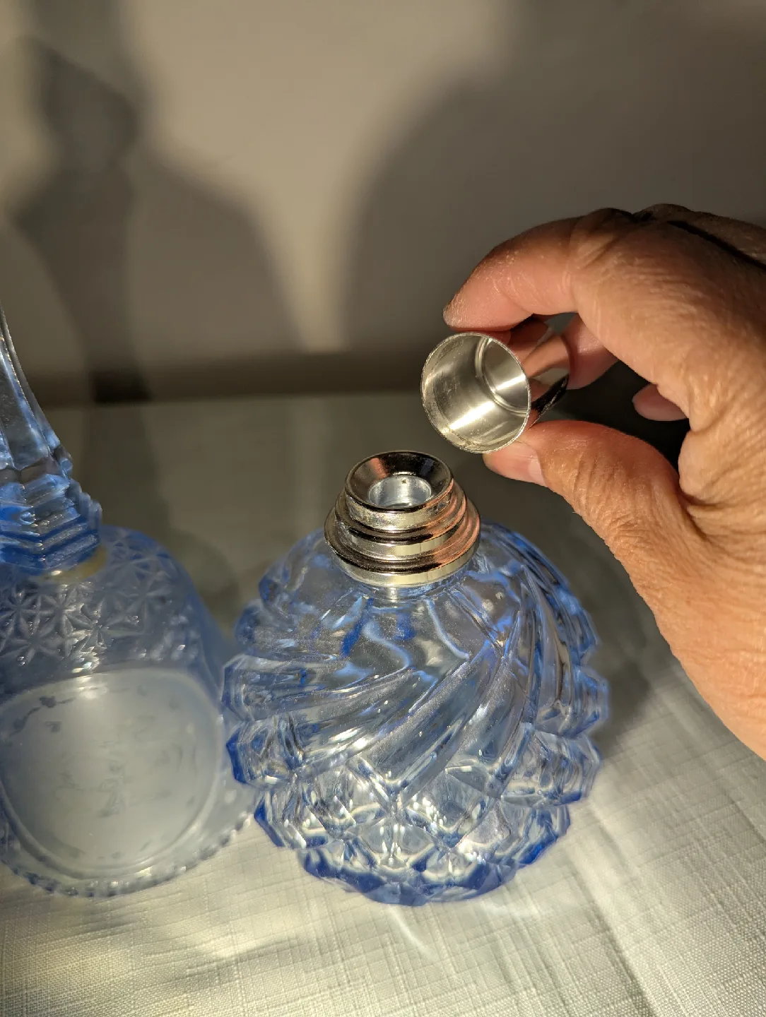 Blue Periwinkle Glass Vases and decor image indicator(10)