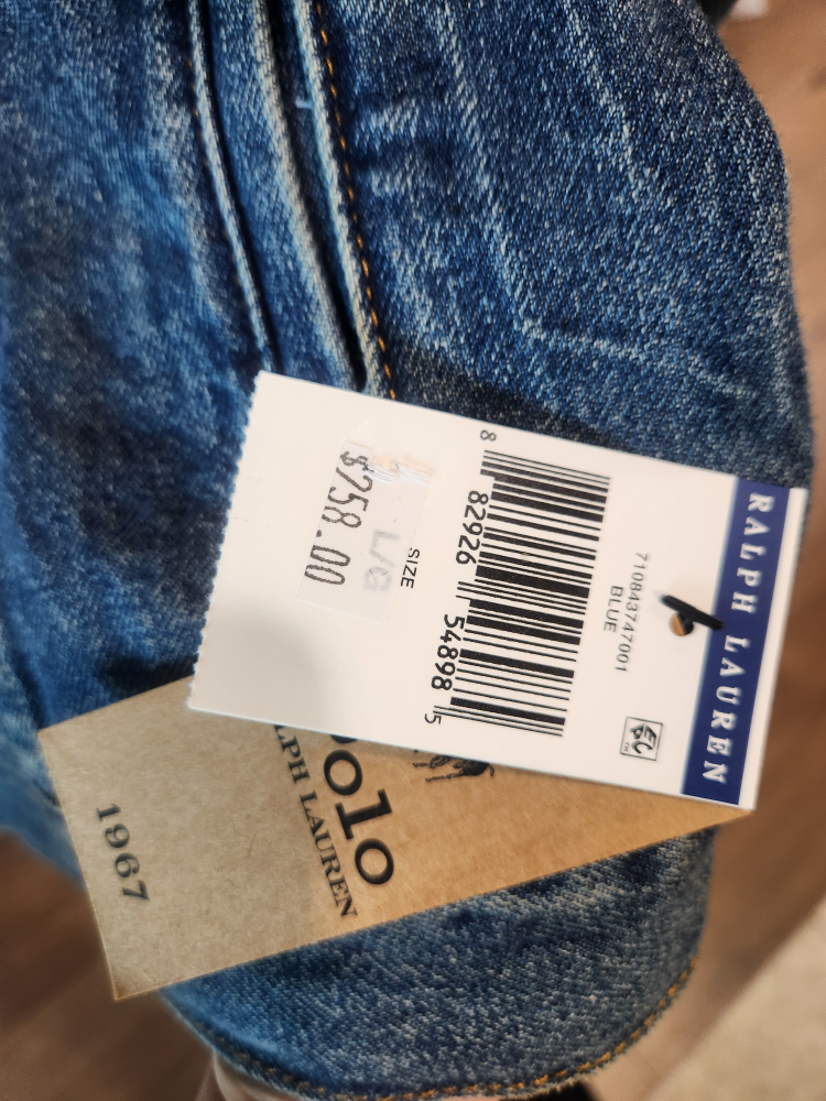 100% New - Polo Ralph Lauren Denim Jacket, Size L - photo 5