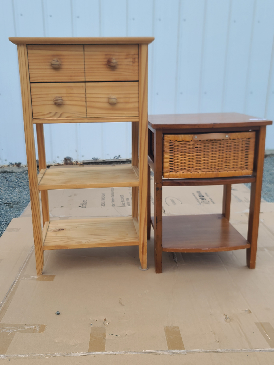 Two Wooden Side Tables