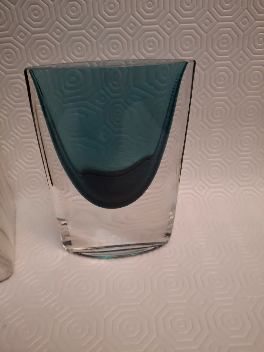 Teal Blue Glass Vase thumbnail