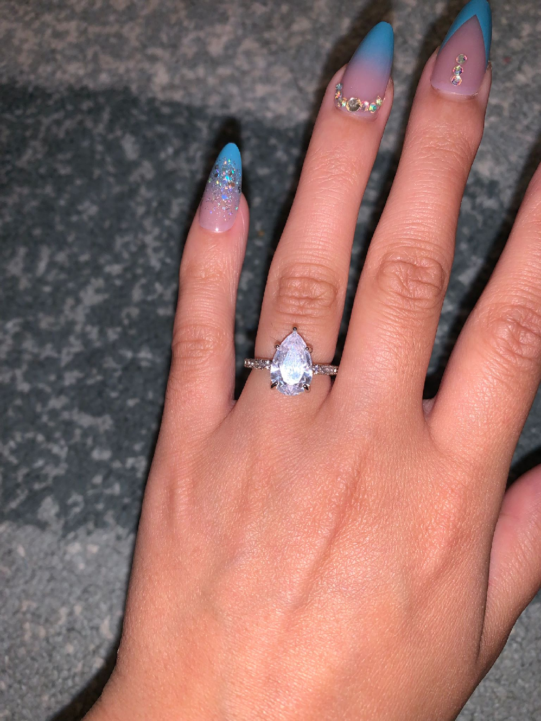 pear shaped ring