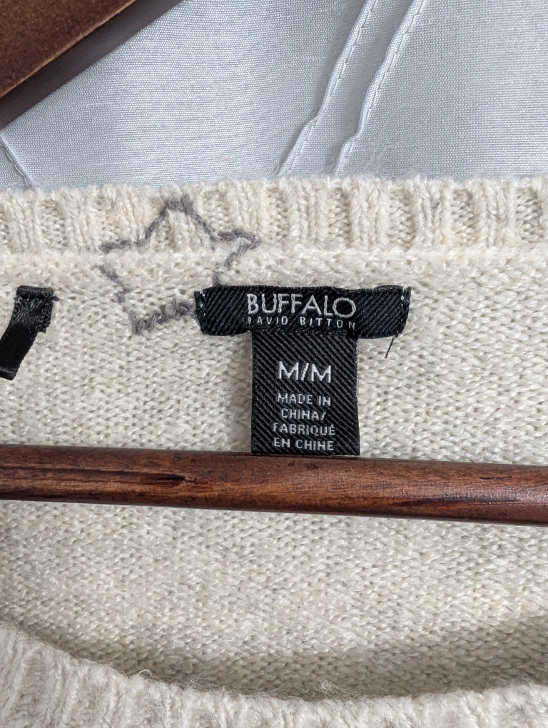 Buffalo David Bitton Cream Sweater - Size M - photo 2