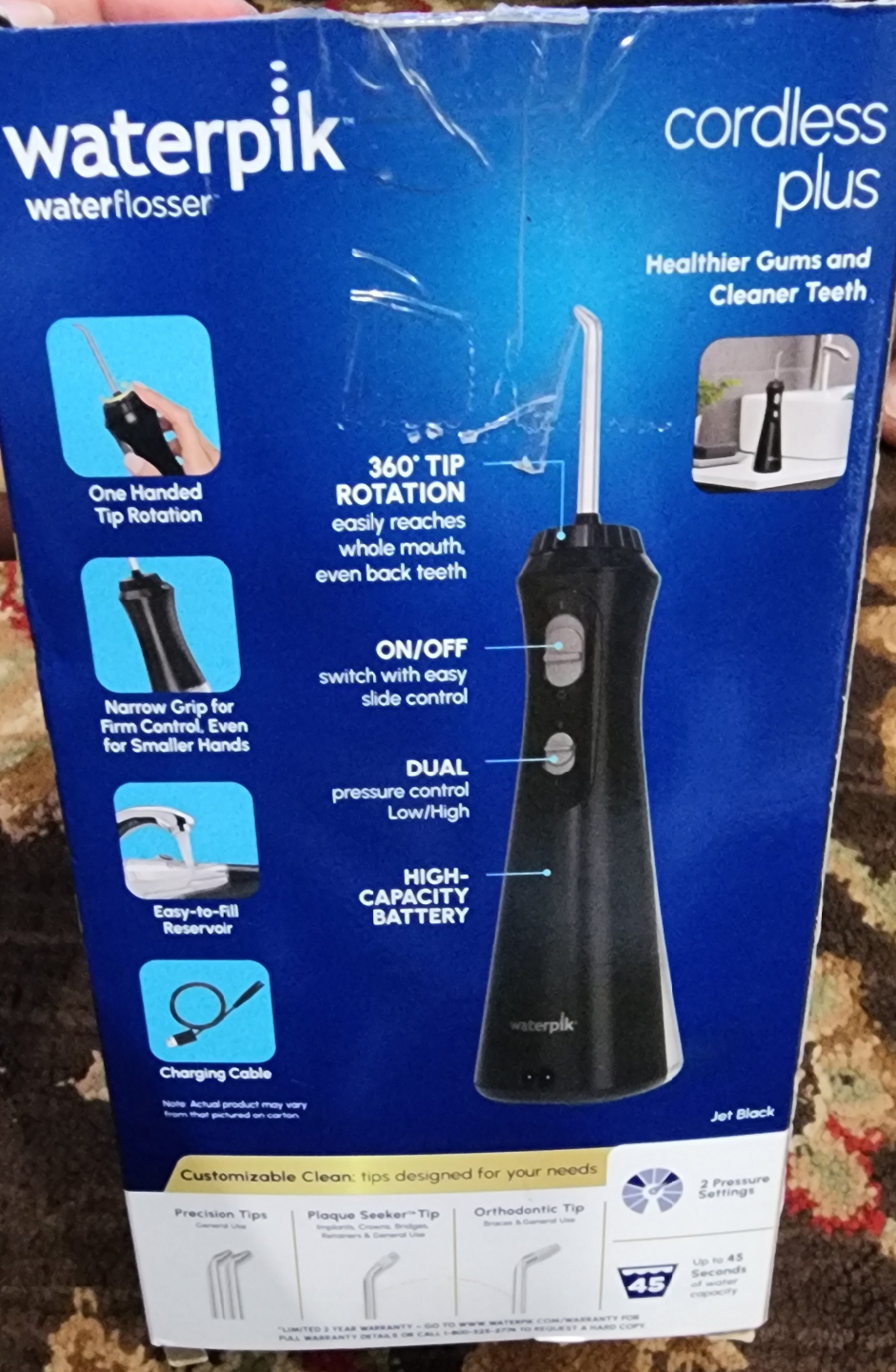 Waterpik Cordless Plus Water Flosser - Jet Black - photo 2