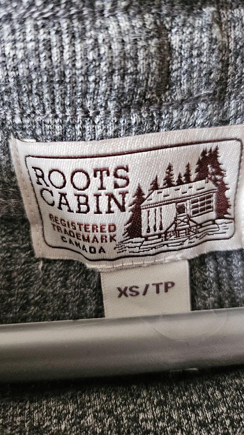 Roots Cabin XS Grey Ribbed Joggers image indicator(3)