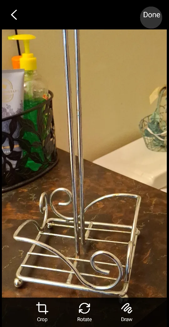 Toilet Paper Holder - Chrome Finish* minor rust* thumbnail