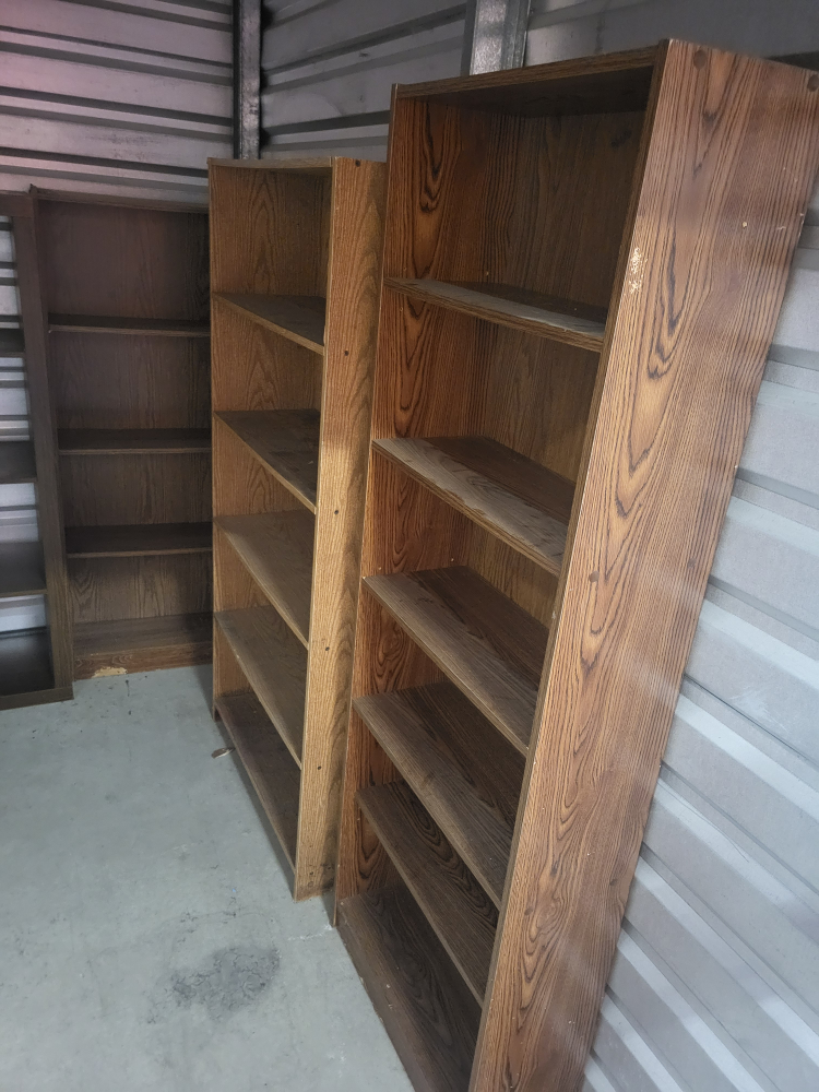 Wooden Bookcases - Set of Three