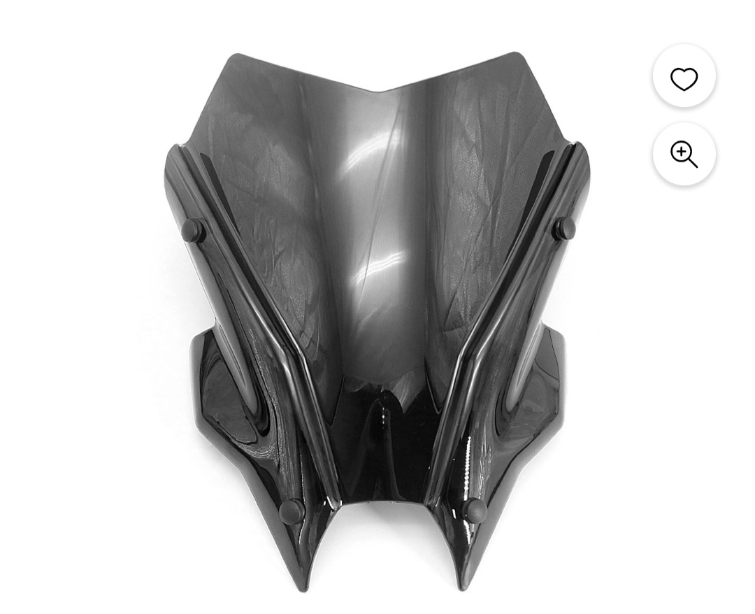 YamahaMT-09 Motorcycle Windshield - Black,  open box - photo 3