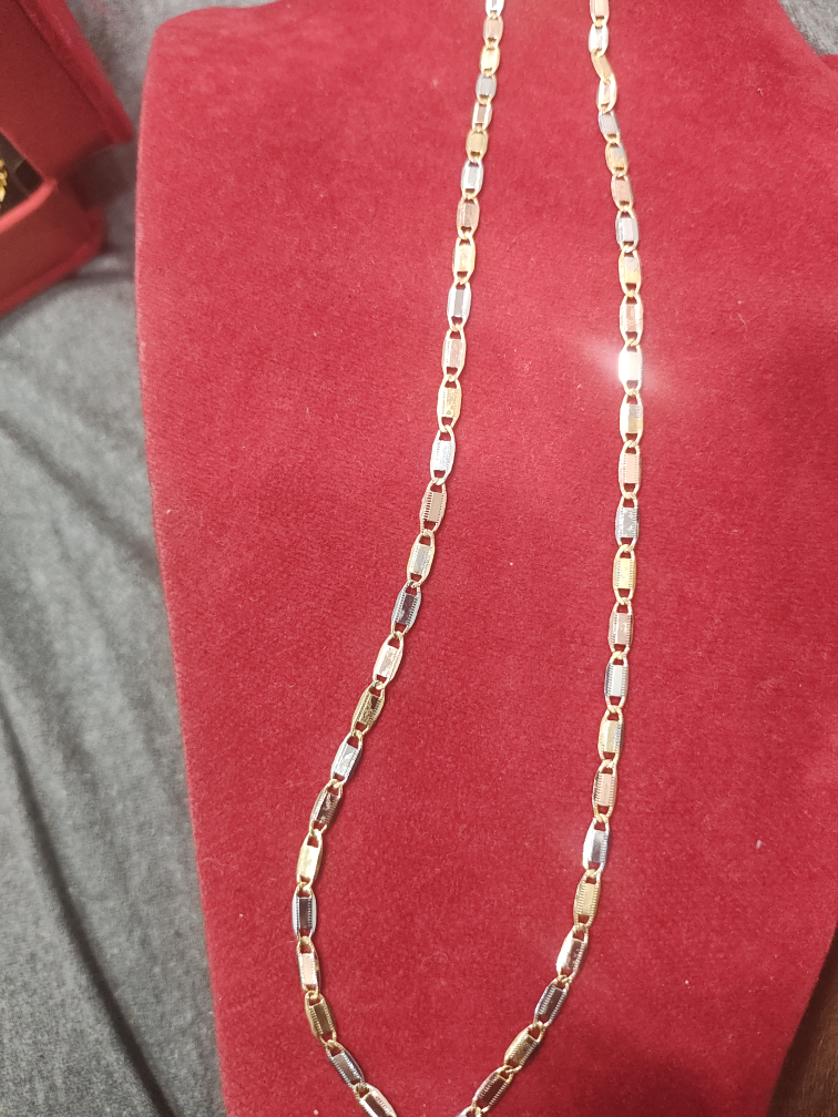 Two tone  Gold plated  Chain Necklace - photo 2