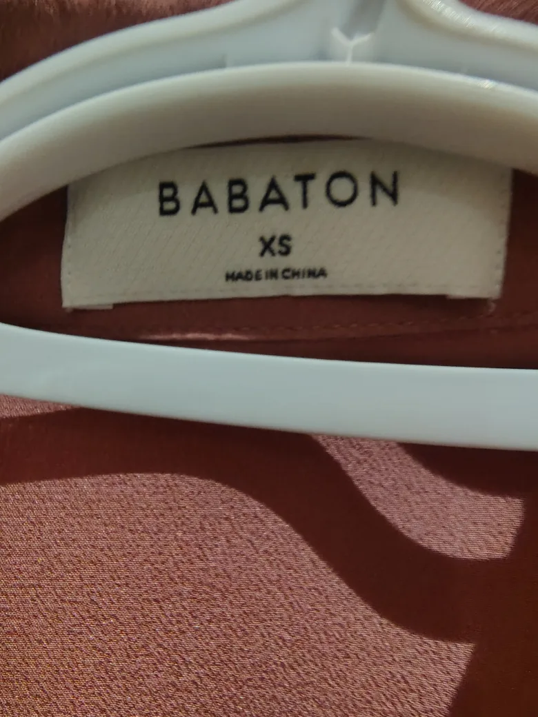 Babaton XS Button-Up Dusty Rose Shirt image indicator(3)