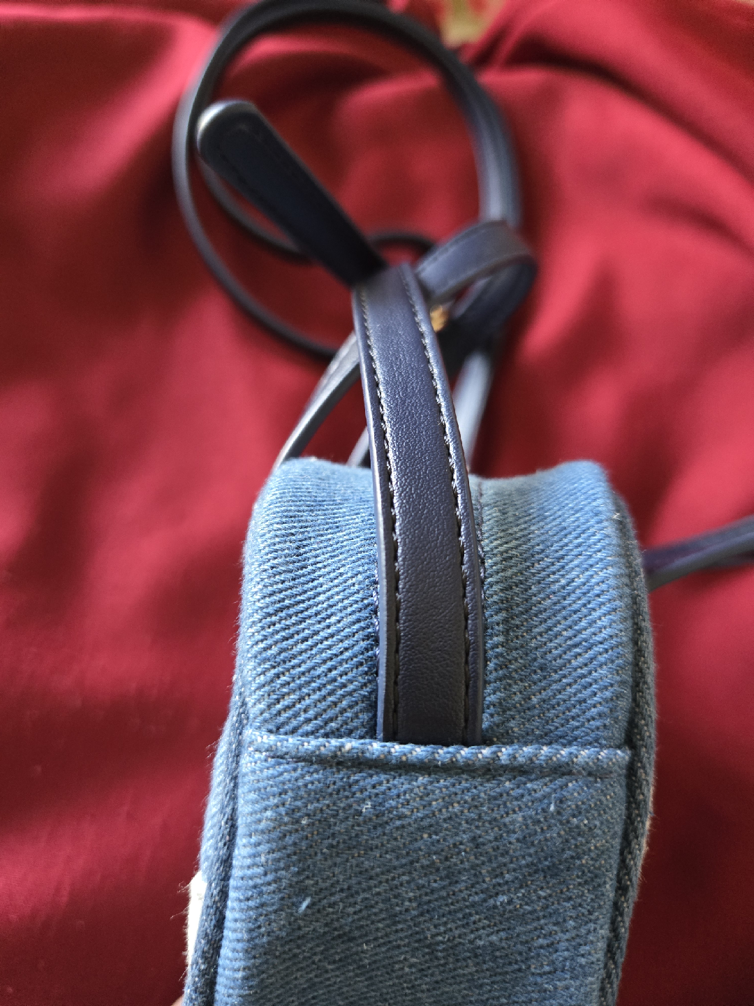 Heart Shaped Patchwork Denim Cross Body Bag. - photo 3