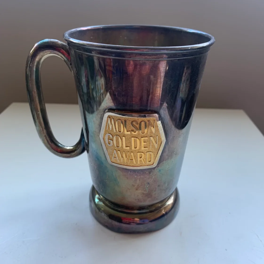 Vintage Molson Golden Award cup (1973 Curling Champions) thumbnail
