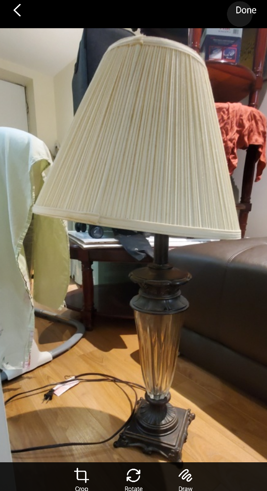Table Lamp with Beige Shade for nightstand