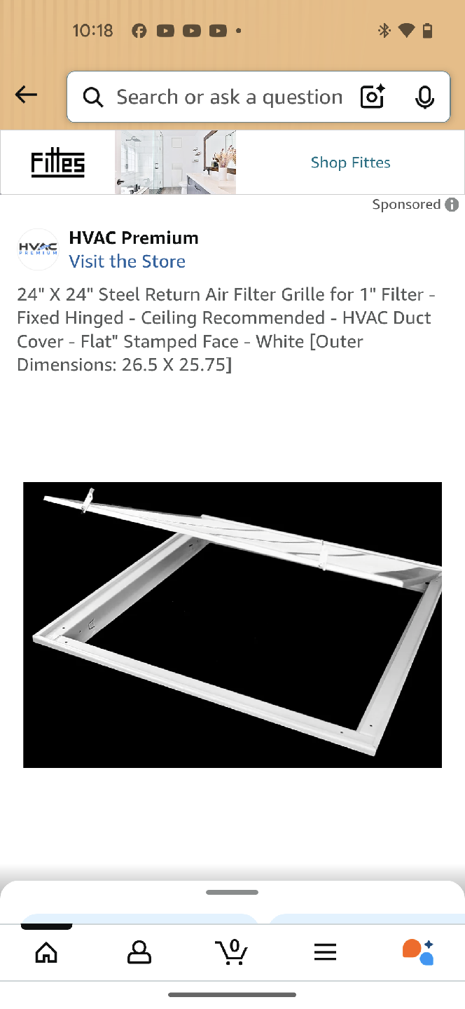 HVAC Premium 24" x 24" Steel Return Air Filter Grille - photo 3