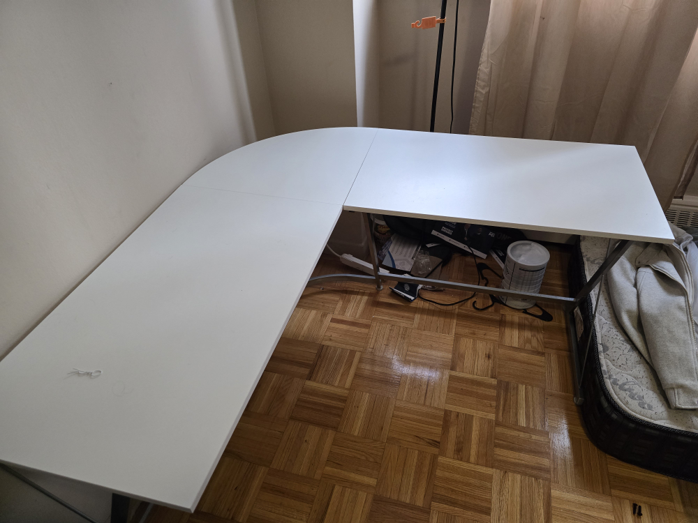White L-Shaped Desk
