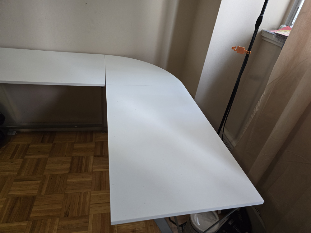 White L-Shaped Desk - photo 2