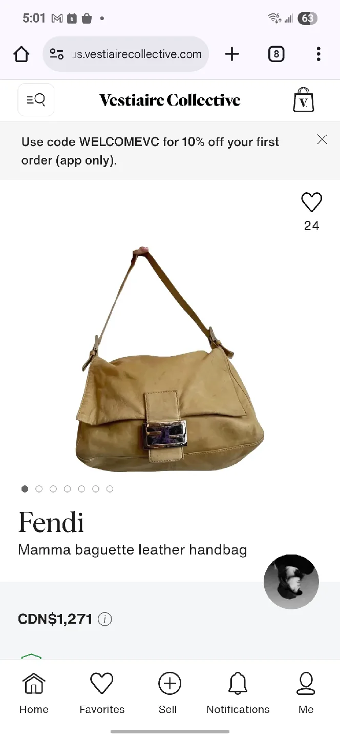 Fendi Leather Clutch image indicator(6)