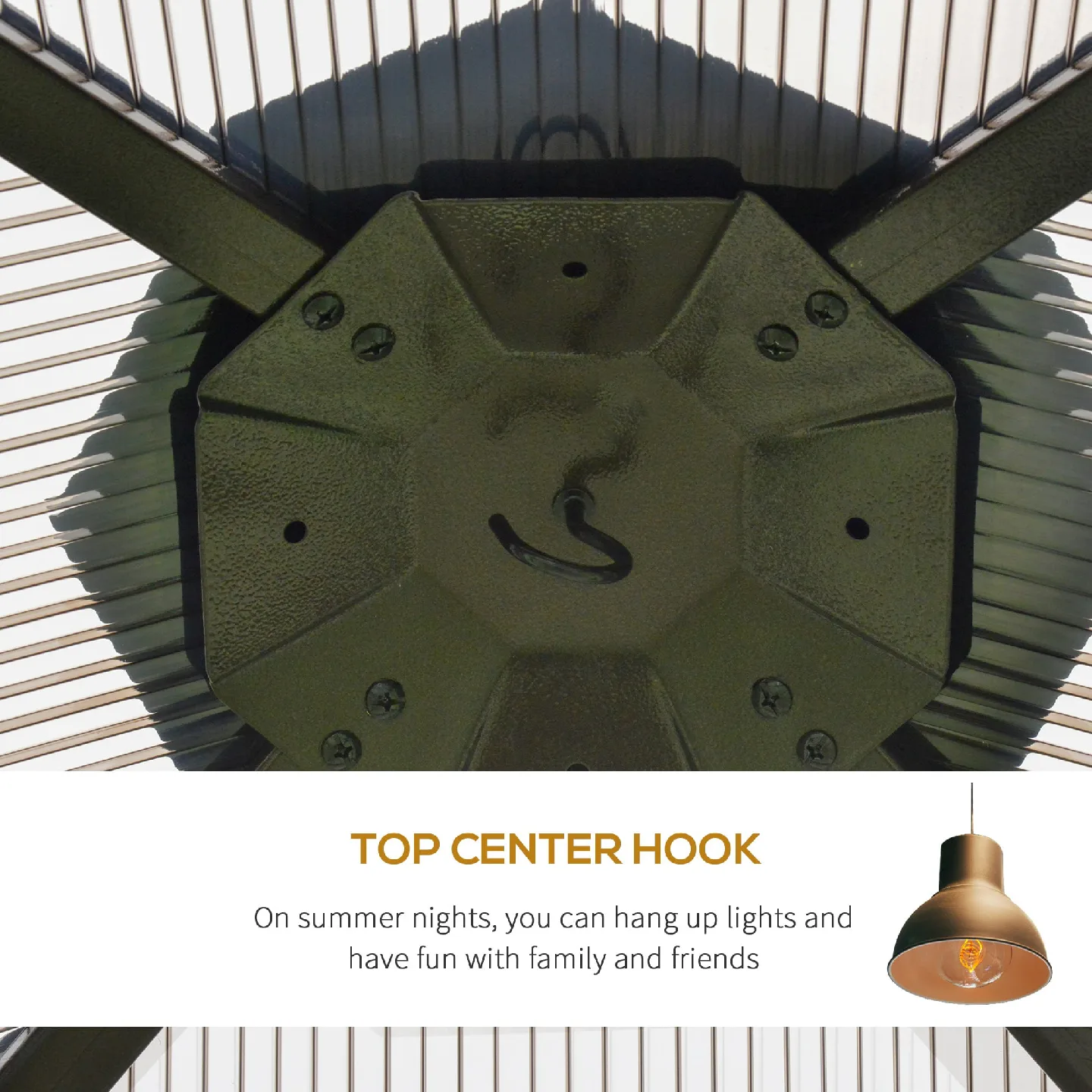 New Hard Top Gazebo with Curtains 9.8 x 9.8 ft image indicator(5)