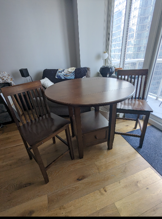 pub style table and stools