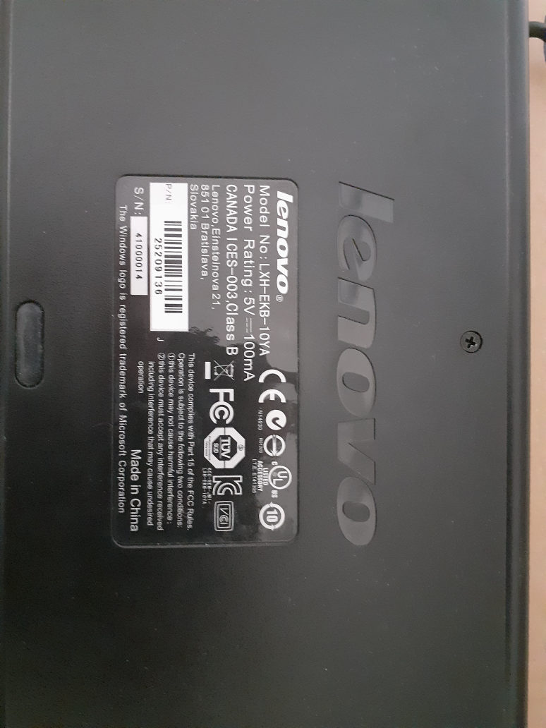 Lenovo LXH-EKB-10YA Keyboard - photo 3