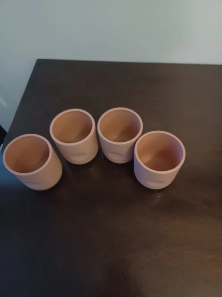 Four Pinkish-Tan Ceramic Coffee Mugs image indicator(2)