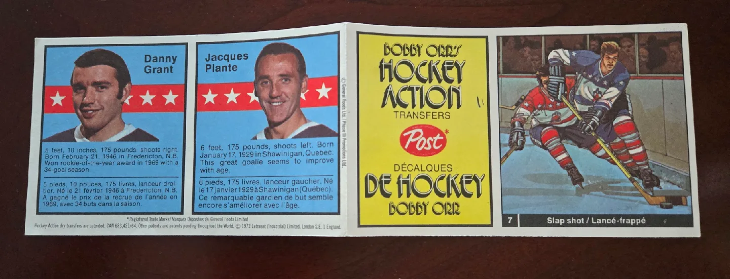 1972/73 Bobby Orr Hockey Actions Transfers. $14 ea. image indicator(7)