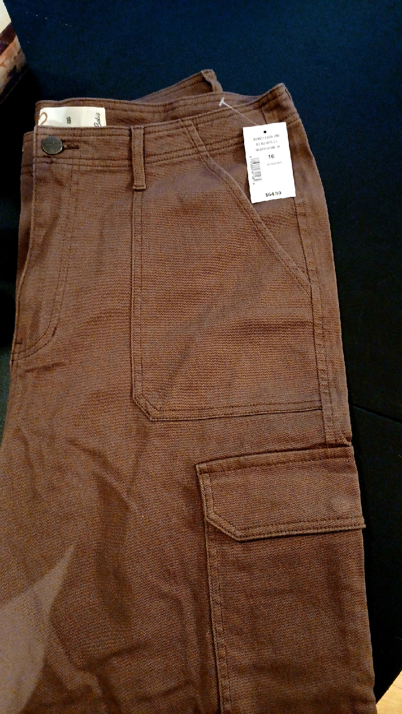 New Style & Co. Brown Cargo Pants - Size 16