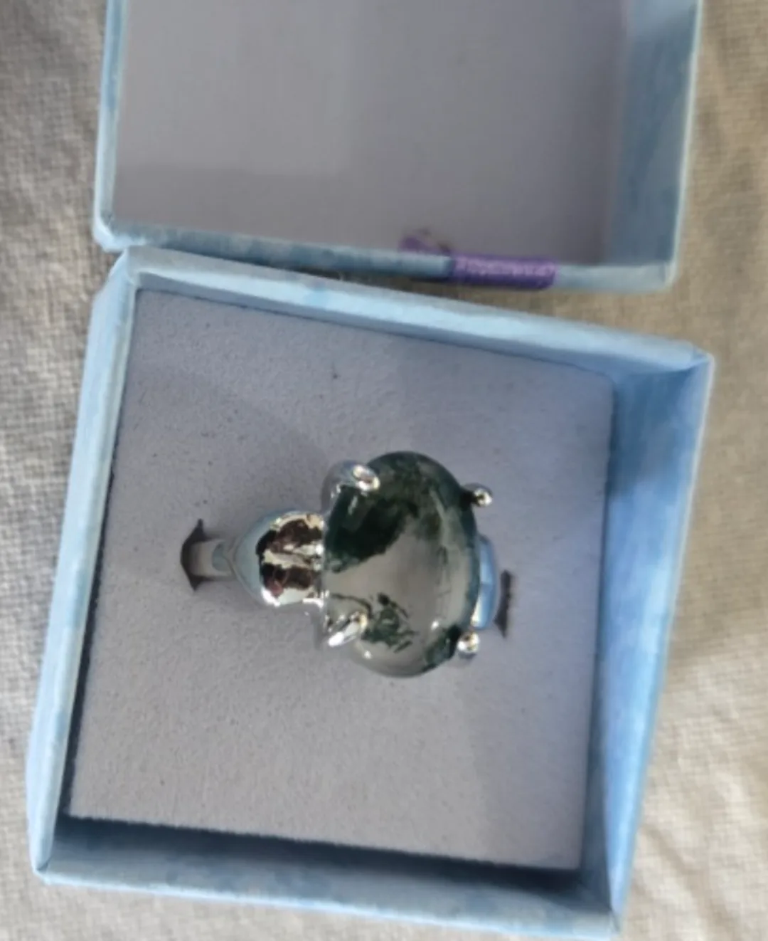 Moss Agate Ring with Box image indicator(2)