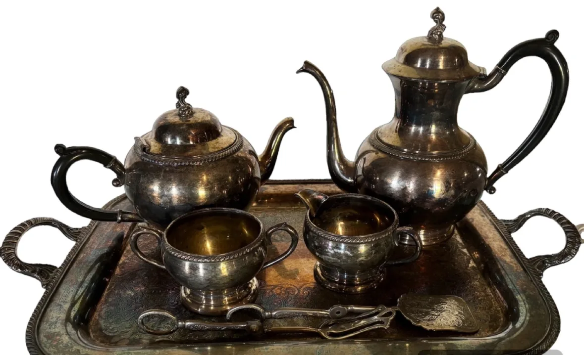 Vintage Silver Plated Tea Set- Wm. A Rogers thumbnail