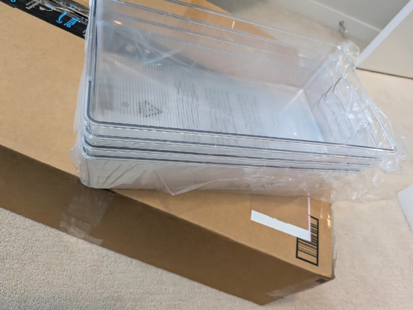 Simple Houseware Clear Storage Bins - XL - Set of 4 image indicator(7)