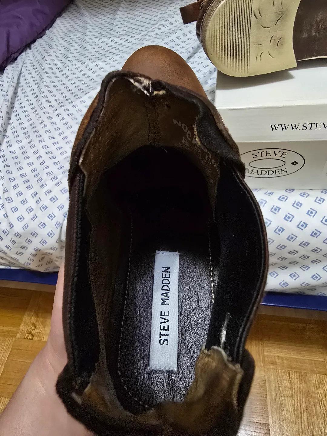 Steve Madden Nockdown Brown Boots - Size 8.5 image indicator(6)