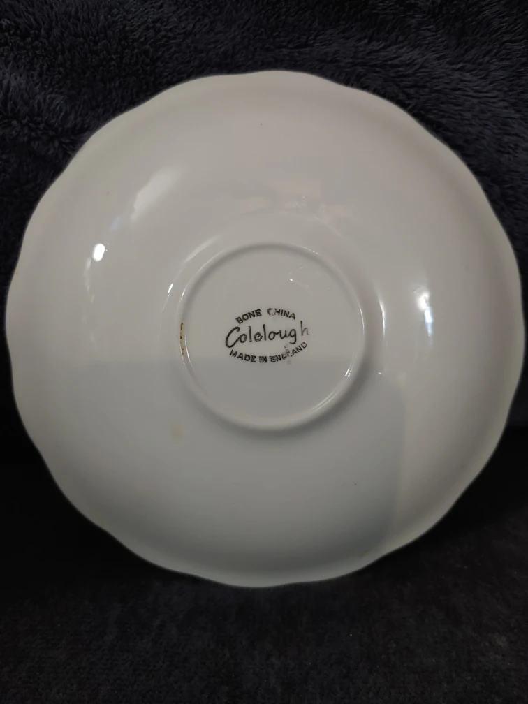 Vintage Colclough Dark Green and Gold Bone China Saucer - photo 2