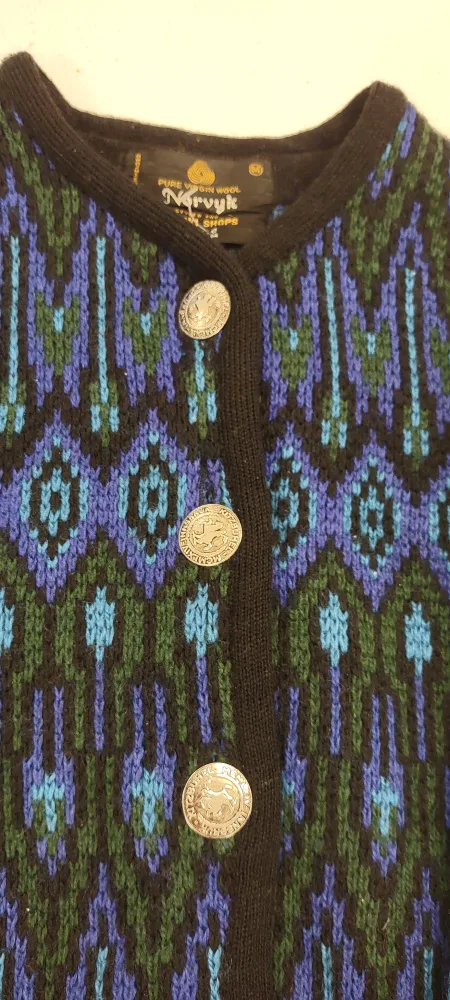 (NEW) Vintage Narvyk Pure Virgin Wool Cardigan image indicator(8)