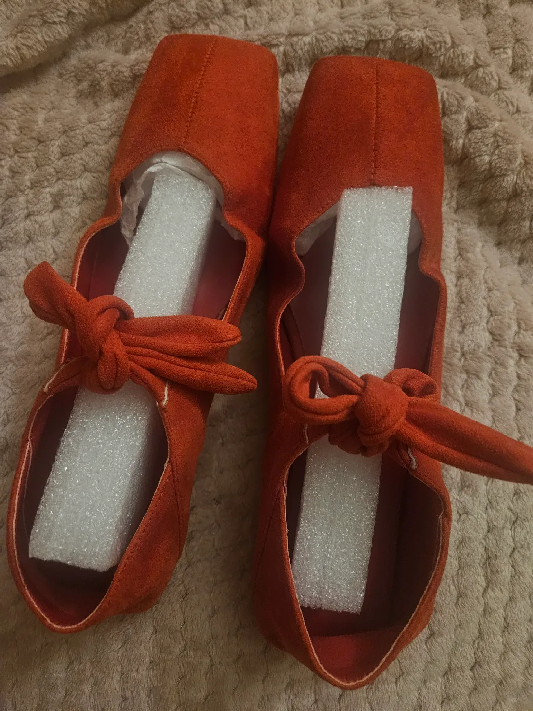 Red Suede Ballet Flats image indicator(2)