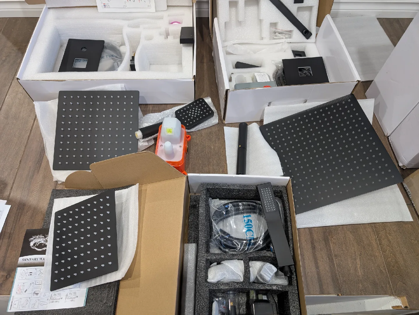 Brand New Matte Black Rainfall Shower Kits For Sale image indicator(6)