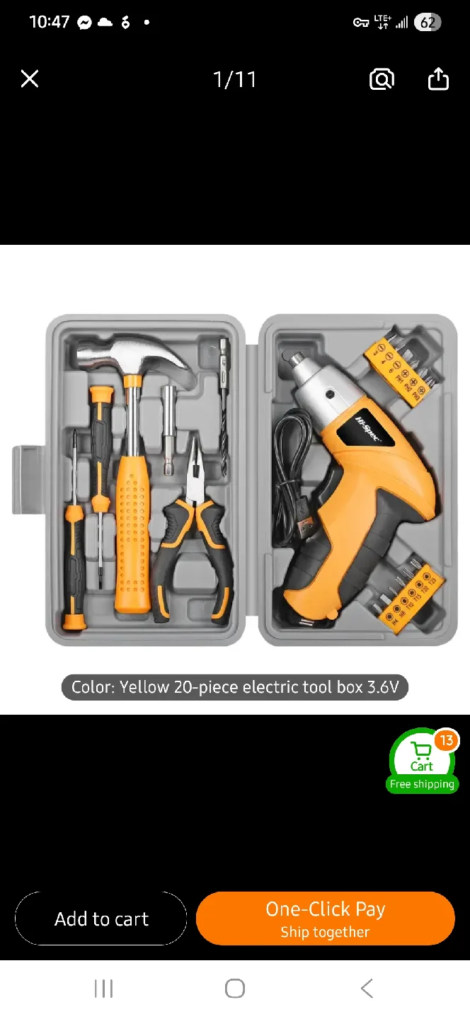 NEW 3.6V Electric Screwdriver 20-piece Tool Set 🪛 thumbnail