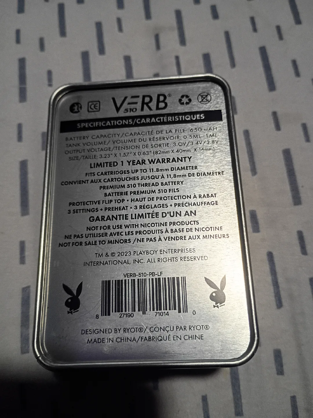 Playboy VERB 510 Vaporizer by RYOT image indicator(3)