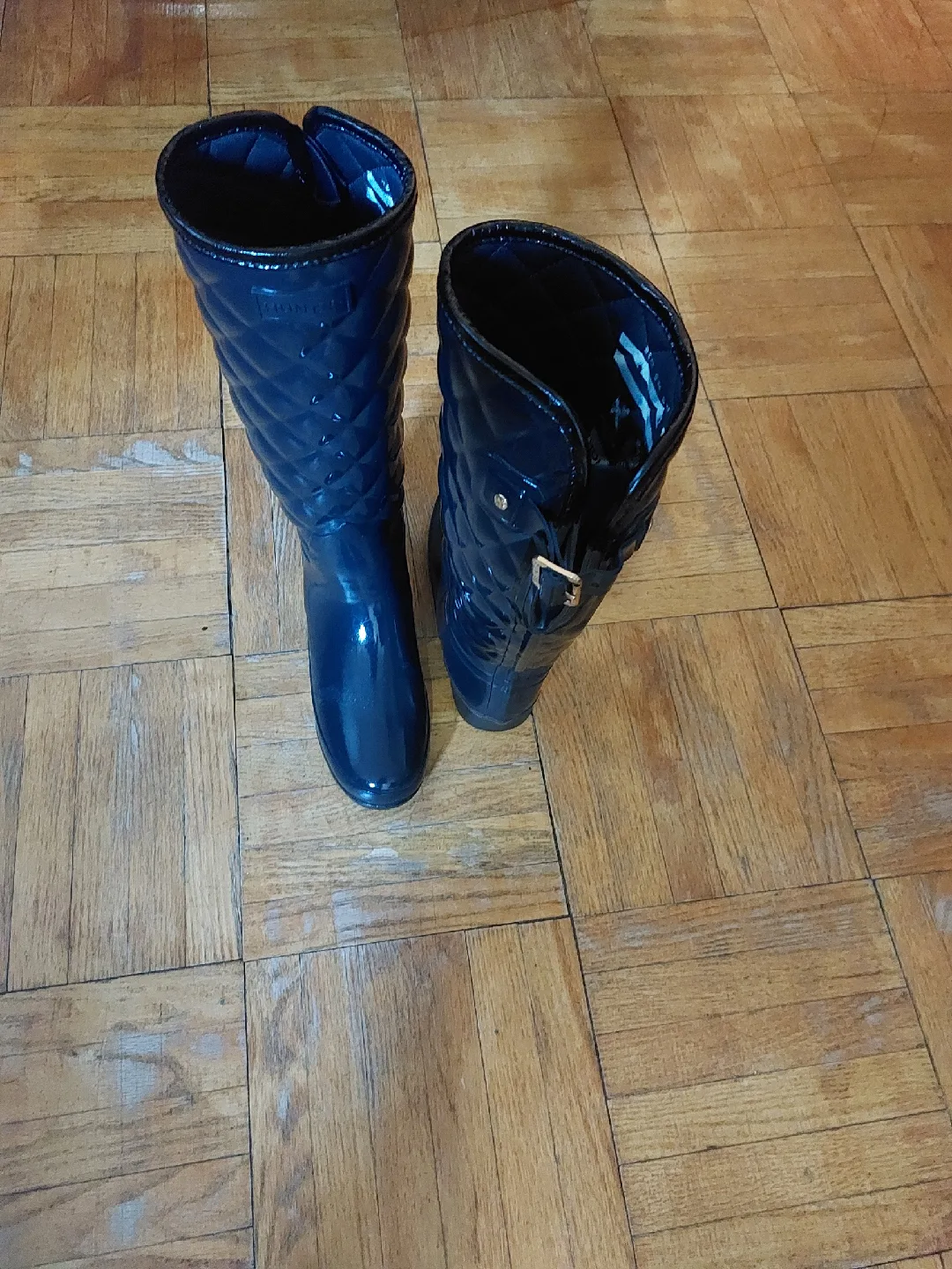 Hunter Black Quilted Rain Boots image indicator(2)