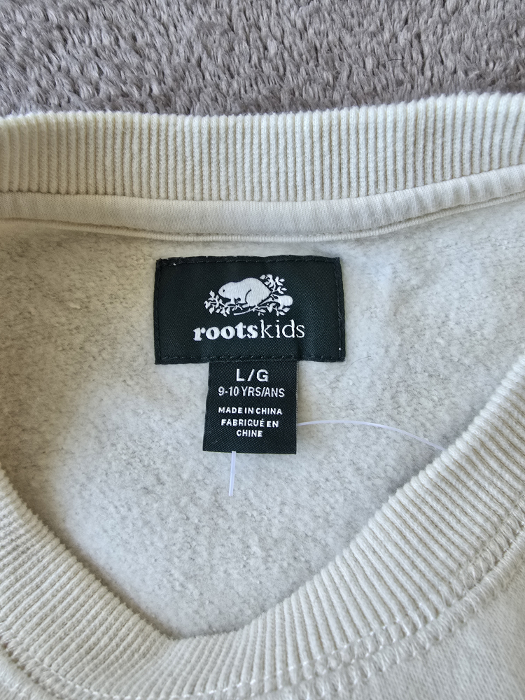 Roots Kids Cream Sweatshirt - Size L (9-10 yrs) - photo 2