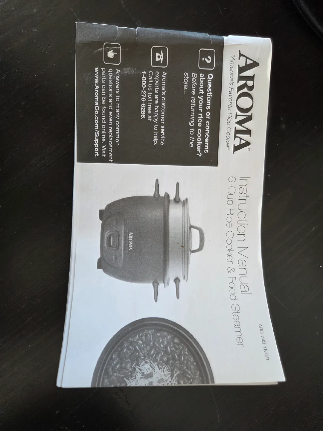 Aroma 6-Cup Rice Cooker & Food Steamer image indicator(2)