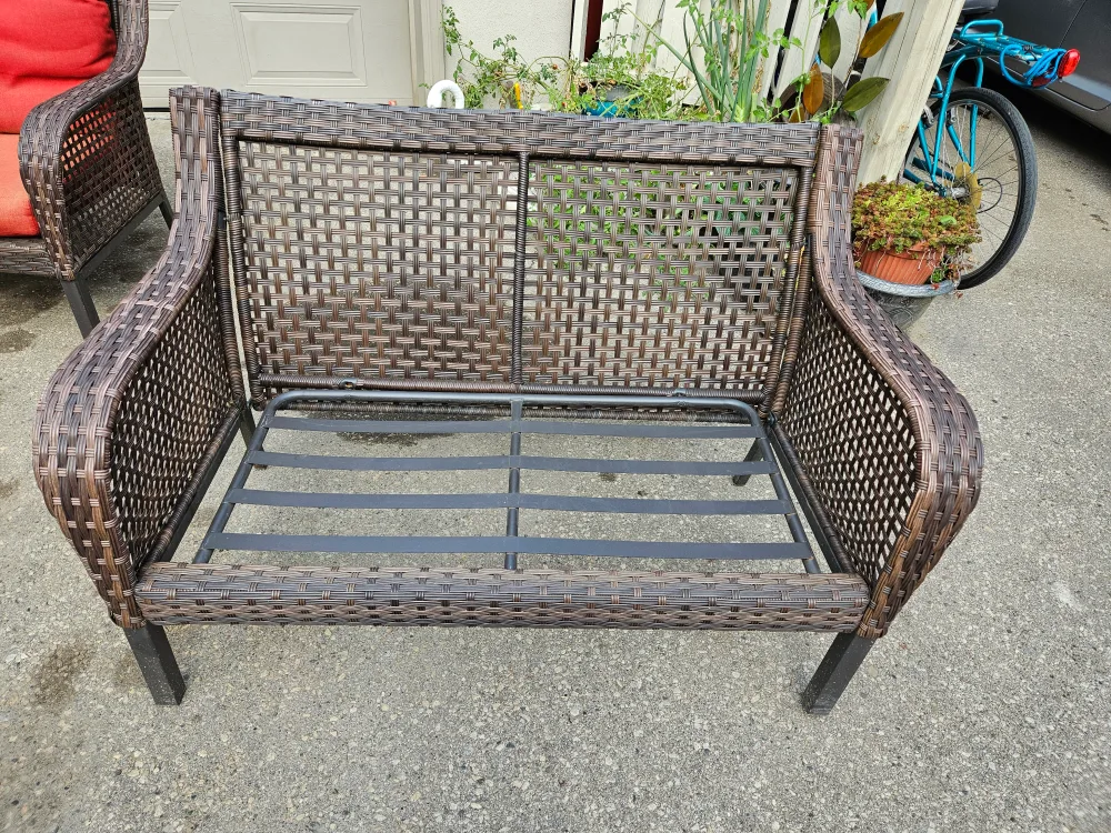 Wicker Patio Set - Loveseat & Chairs image indicator(6)